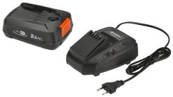 LITHIUM BATTERY SET GARDENA PBA 18V / 45 P4A 2,5Ah & CHARGER CHARGER AL 1830