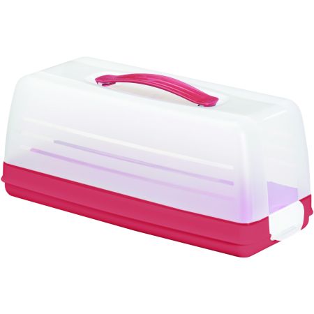 PLASTIC CARRY CASE OF CAKE CURVER ESSENTIALS 35.5 X 15 X 14.2 RED