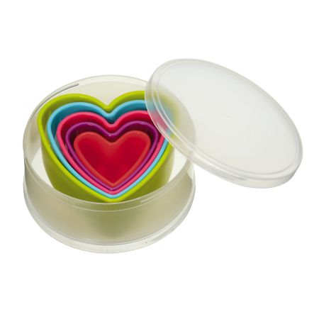 CONFECTIONERY CUP-SET 5 HEARTS KITCHEN CRAFT COLOR WORKS