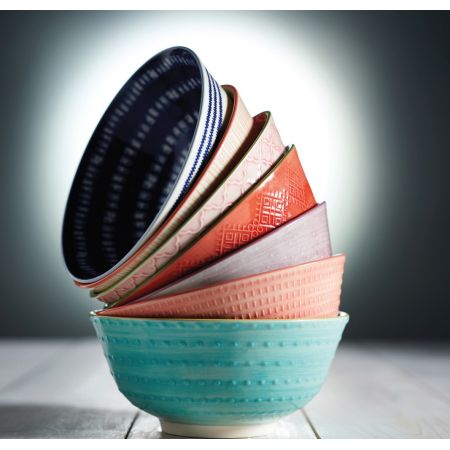 ΜΠΩΛ ΦΑΓΗΤΟΥ KITCHEN CRAFT LEAFY INDIGO 15,5 X 7,5 CM (ΣΥΣΚΕΥΑΣΙΑ 4 ΤΕΜΑΧΙΩΝ)