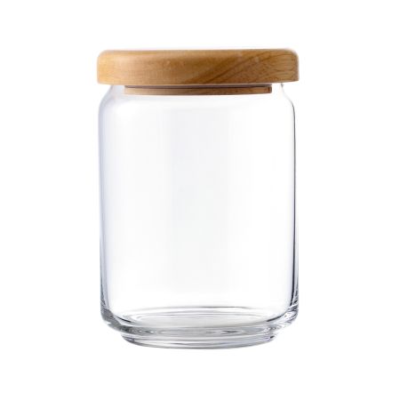 CONTAINER WITH WOODEN LID RUBBER 65 CL 