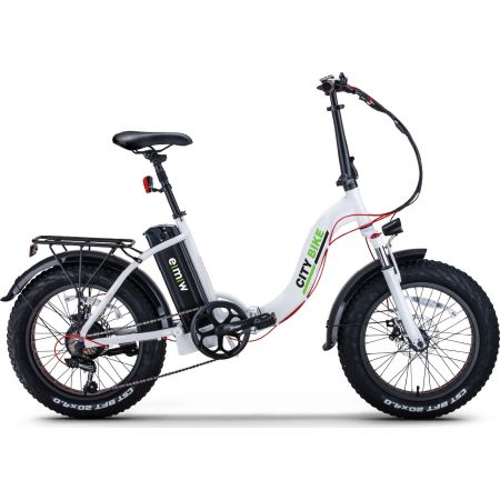 ΗΛΕΚΤΡΙΚΟ ΠΟΔΗΛΑΤΟ EMW TDN CITY BIKE FAT TYRES 20 ΙΝΤΣΩΝ ΣΠΑΣΤΟ ΛΕΥΚΟ