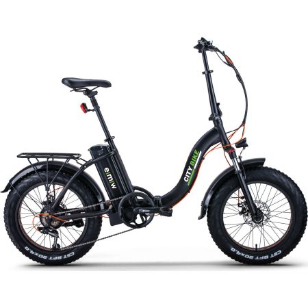 ΗΛΕΚΤΡΙΚΟ ΠΟΔΗΛΑΤΟ EMW TDN CITY BIKE FAT TYRES 20 ΙΝΤΣΩΝ ΣΠΑΣΤΟ ΜΑΥΡΟ