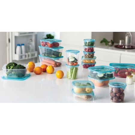 CURVER FRESH & GO 1 LT PLASTIC FOOD CONTAINER WITH BLUE LID