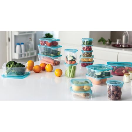 PLASTIC FOOD CONTAINER CURVER FRESH & GO 0.5 LT WITH BLUE LID