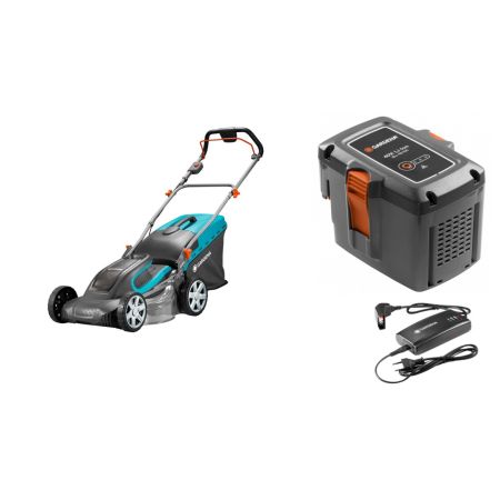 ΣΕΤ ΜΗΧΑΝΗ ΓΚΑΖΟΝ ΜΠΑΤΑΡΙΑΣ GARDENA POWERMAX Li-40/41 40V ΜΕ ΜΠΑΤΑΡΙΑ ΚΑΙ ΦΟΡΤΙΣΤΗ