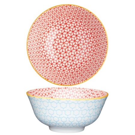 ΜΠΩΛ ΦΑΓΗΤΟΥ KITCHEN CRAFT GEOMETRIC BLUE 15,5 X 7,5 CM (ΣΥΣΚΕΥΑΣΙΑ 4 ΤΕΜΑΧΙΩΝ)