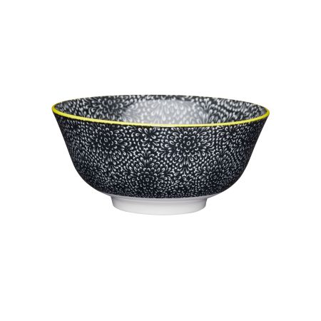ΜΠΩΛ ΦΑΓΗΤΟΥ KITCHEN CRAFT BLACK FLORAL 15,5 X 7,5 CM (ΣΥΣΚΕΥΑΣΙΑ 4 ΤΕΜΑΧΙΩΝ)