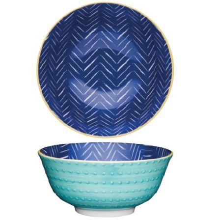 ΜΠΩΛ ΦΑΓΗΤΟΥ KITCHEN CRAFT LEAFY INDIGO 15,5 X 7,5 CM (ΣΥΣΚΕΥΑΣΙΑ 4 ΤΕΜΑΧΙΩΝ)