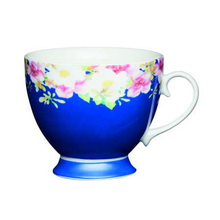 ΚΟΥΠΑ ΠΟΡΣΕΛΑΝΗΣ ΜΕ ΠΟΔΙ KITCHEN CRAFT BLUE BORDER 40 CL (ΣΥΣΚΕΥΑΣΙΑ 4 ΤΕΜΑΧΙΩΝ)