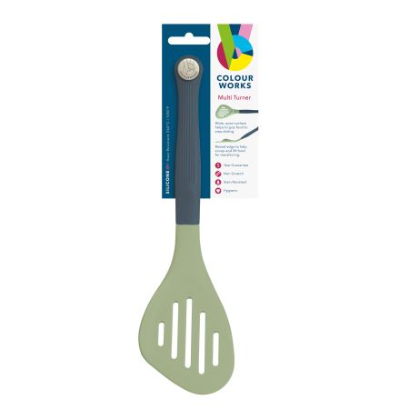 SILICONE SPATULA WITH HOLES KITCHEN CRAFT COLOR WORKS 28.5 CM GREEN