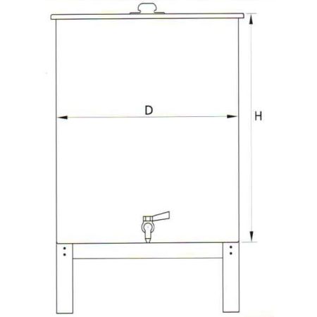 STAINLESS STEEL HONEY CONTAINER BOUGAS 50 lt