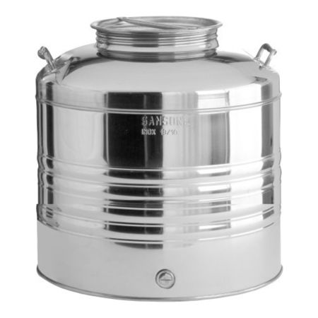 STAINLESS OIL-WINE TANK WITH SANSONE SCREW LID 10 lt