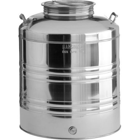 STAINLESS OIL-WINE TANK WITH SANSONE SCREW LID 30 lt