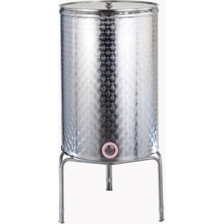 STAINLESS STEEL OIL-WINE TANK OPEN TYPE SANSONE 80 lt CONIC