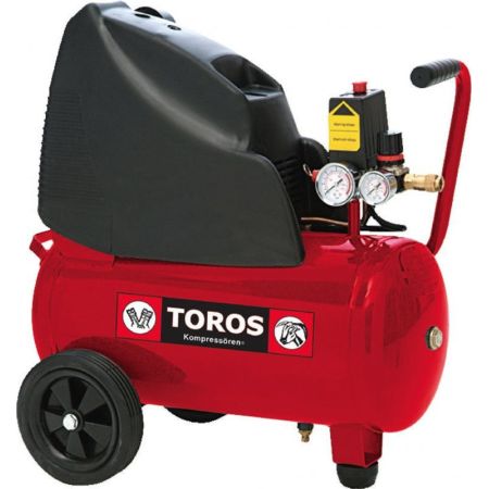 SINGLE PHASE AIR COMPRESSOR TOROS 2HP / 24Lt SINGLE BLOCK