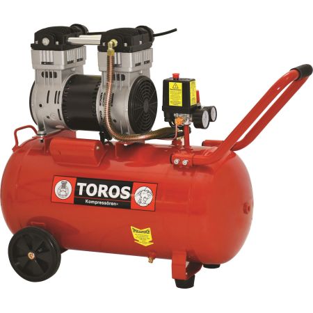 SINGLE PHASE AIR COMPRESSOR TOROS SILENT (LOW NOISE) SINGLE BLOCK 50L