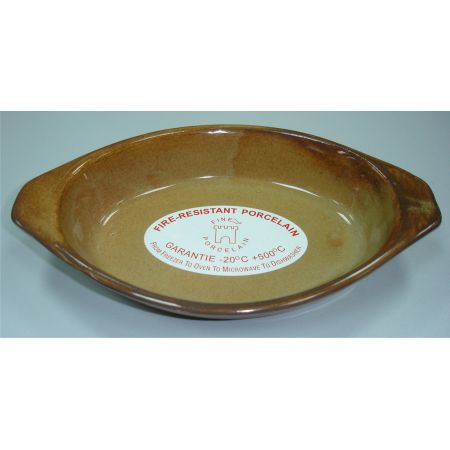 REFRACTORY SAGANAKI COFFEE PORCELAIN OVAL VISTA ALEGRE 24 X 15 CM