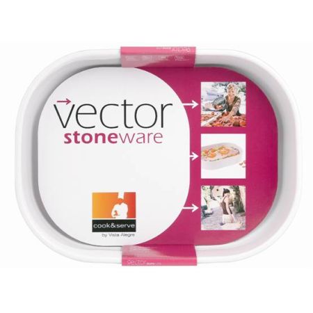 REFRACTORY PORCELAIN PAN rectangle VISTA ALEGRE VECTOR 36 CM