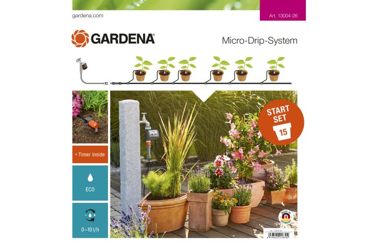 ΣΕΤ ΠΟΤΙΣΜΑΤΟΣ GARDENA MICRO-DRIP ΜΕ ΠΡΟΓΡΑΜΜΑΤΙΣΤΗ EASY