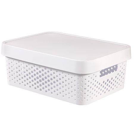 STORAGE BOX WITH CURVER INFINITY DOTS 11 LT WHITE
