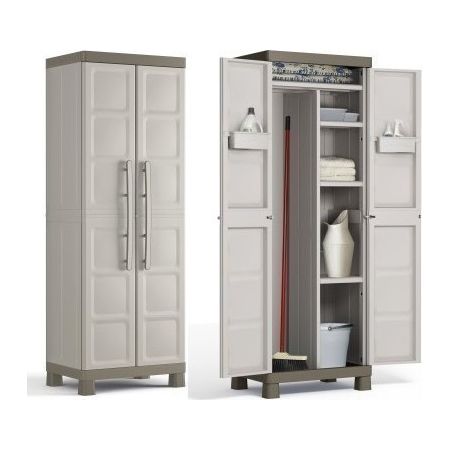 DOUBLE WARDROBE WITH 4 SHELVES KETER EXCELLENCE NORMAL UTILITY BEIGE