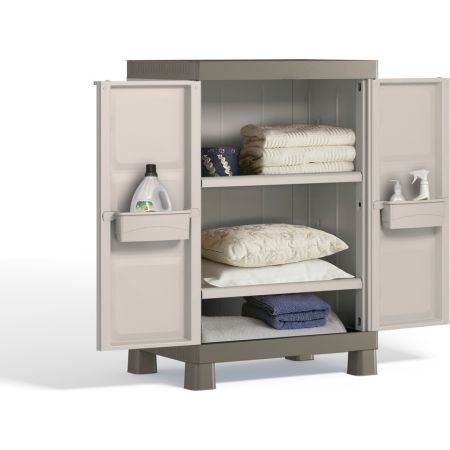 DOUBLE WARDROBE WITH 2 SHELVES KETER EXCELLENCE NORMAL LOW BEIGE