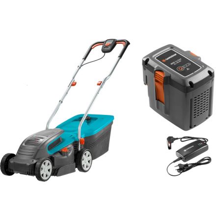 GARDENA POWERMAX Li-40/32 40V BATTERY LAWN MACHINE SET WITH BATTERY AND CHARGER