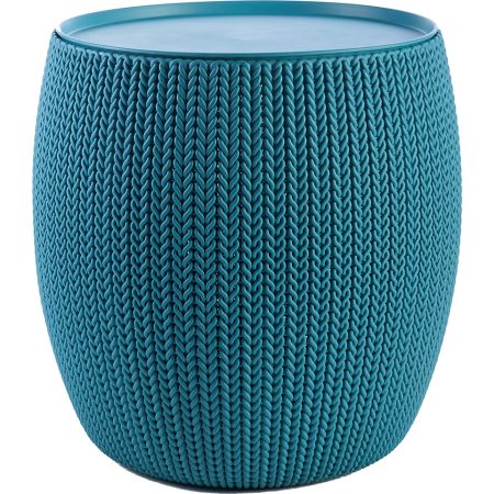 TABLE WITH STORAGE KETER KNIT 40.6 X 41.3 CM BLUE