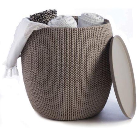 TABLE WITH STORAGE SPACE KETER KNIT 40.6 X 41.3 CM COFFEE