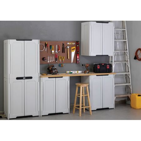DOUBLE WARDROBE WITH 1 SHELF KETER MAGIX LOW GRAY