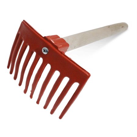 10 TEETH OLIVE COMB WITH WOODEN HANDLE