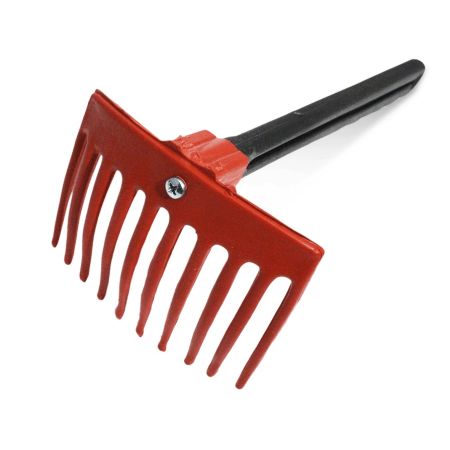 10 TEETH OLIVE COMB WITH PLASTIC HANDLE